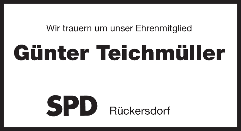  Traueranzeige für Günter Teichmüller vom 13.01.2014 aus Pegnitz-Zeitung